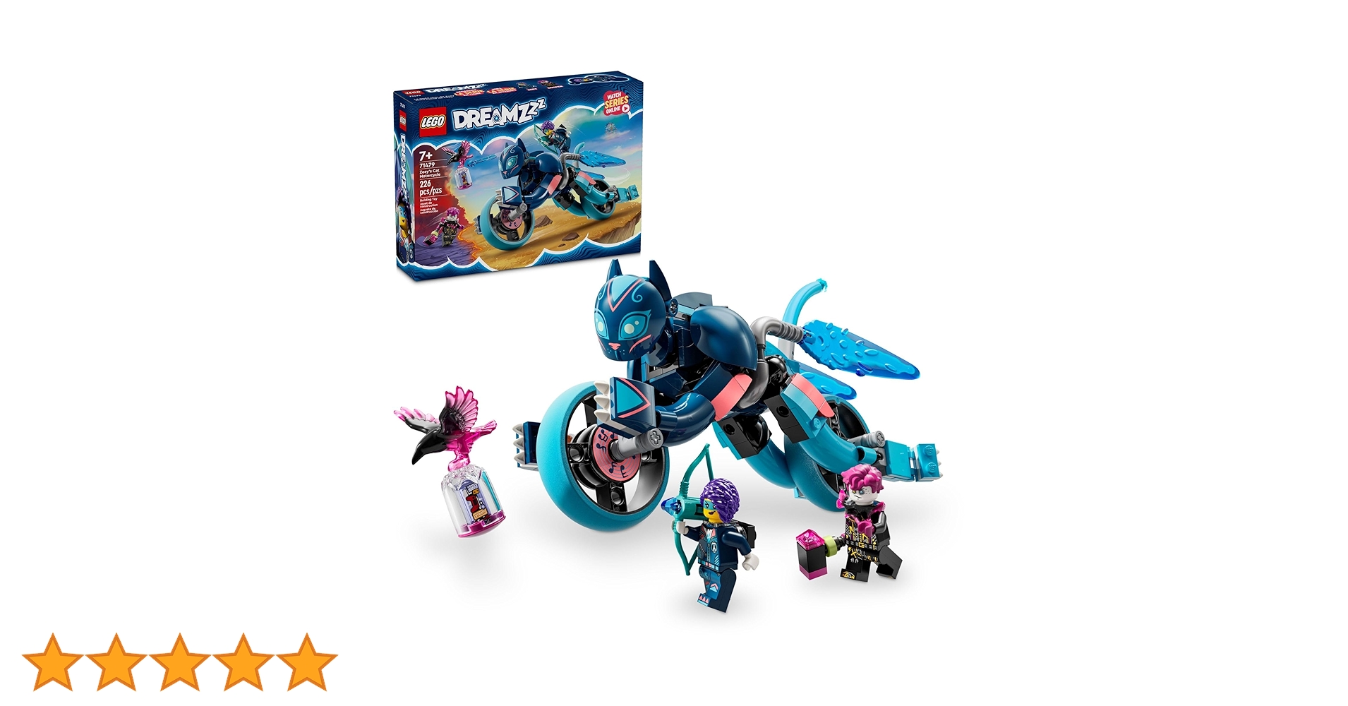 LEGO DREAMZzz Zoey's Cat Motorcycle Bike Toy with 2